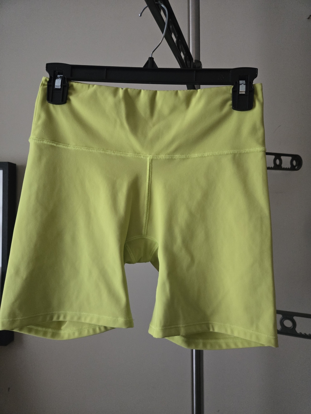 SKIMS Neon Yellow High-Rise Bike Shorts